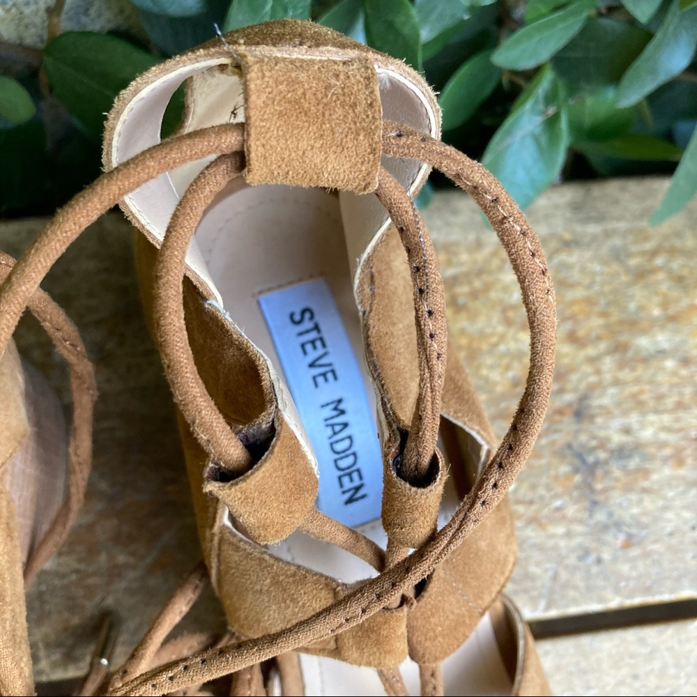Steve Madden Ankle Wrap Lace Up Sandals - Picture 5 of 6